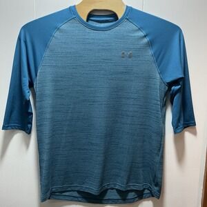 Under‎ Armour Men's Size Large Heatgear Loose Blue Long Sleeve Shirt